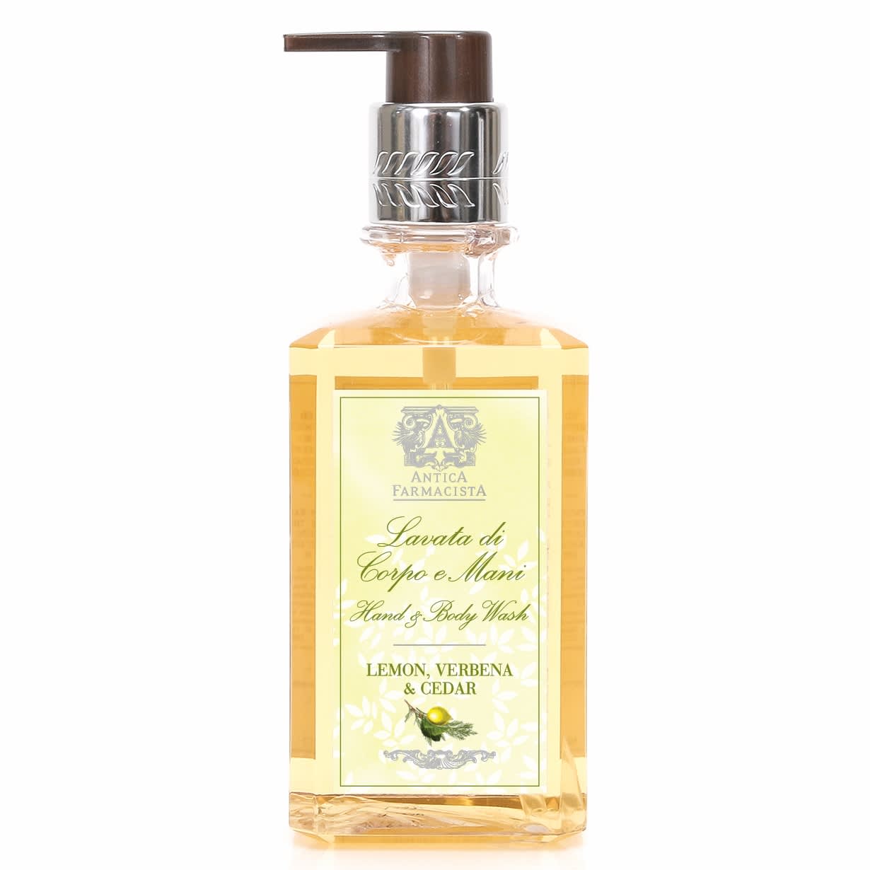 Antica Farmacista 10oz Hand &amp; Body Wash - Lemon Verbena  - Invigorating notes of tart lemon, orange and lemongrass mingle with notes of fresh Italian verbena. White florals and the delicate earthiness of cedarwood round out this bright and complex citrus experience. Tax free. Same day hand delivery.  Discover the art of giving at Petals, Wilmington, Delaware’s destination for luxury gifts and home décor. Our curated collection features beautifully crafted items for every occasion — birthdays, weddings, anniversaries, holidays, and life’s special celebrations. At Petals, we believe every gift should tell a story. From hand-poured candles and elegant keepsakes to stylish home accents, gourmet treats, and floral-inspired décor, our selection combines timeless charm with modern sophistication. Each piece is chosen with care to reflect the quality, creativity, and personal touch our Wilmington customers love.  Same-day delivery available throughout Wilmington and nearby areas including Greenville, Hockessin, Newark, and the Brandywine Valley Whether you’re looking for a thoughtful hostess gift, a luxury home accent, or something simply beautiful to brighten someone’s day, Petals offers fine gifts and personalized service that make every occasion memorable.  Visit our Wilmington boutique or shop online today — and see why Petals is Delaware’s trusted name for fine gifts and inspired giving.