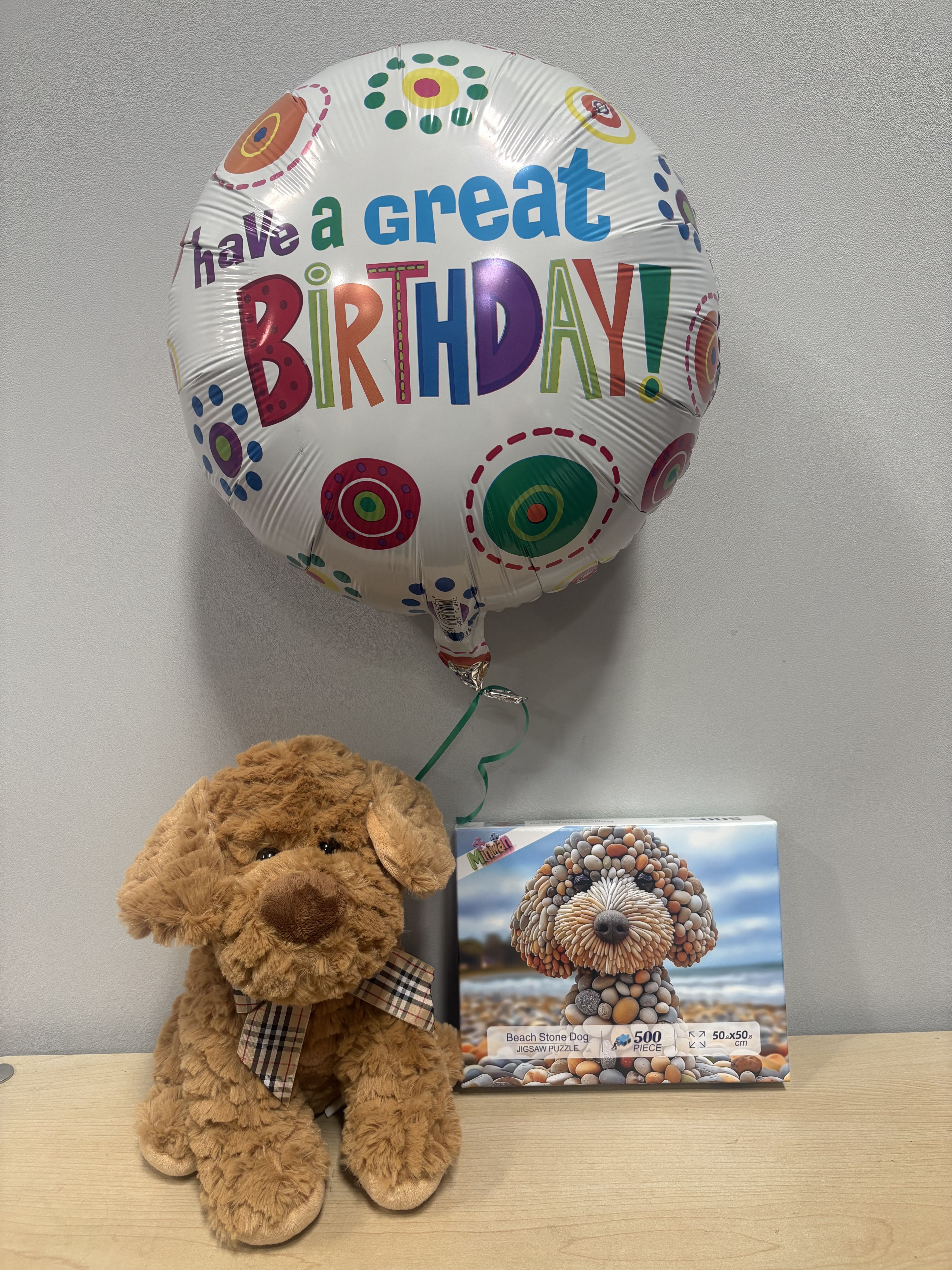 Birthday Doggy &amp; Puzzle - Balloon, doggy, puzzle