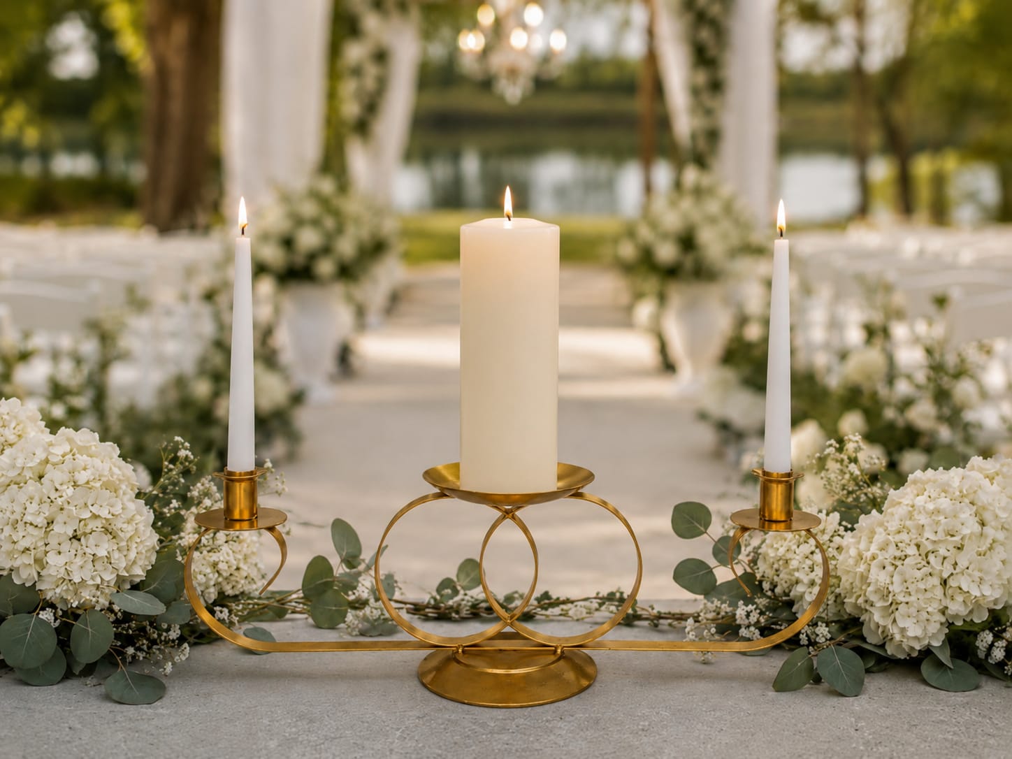 The Jasmine Candleholder - While perfect for unity candle ceremonies, the Jasmine Candle Holder is far more versatile than a single moment during the wedding. It can also be incorporated on a sweetheart table, reception décor, welcome tables, anniversary celebrations, vow renewals, and special event centerpieces. Whether illuminated by candlelight or styled with flowers and greenery, it creates a warm and meaningful focal point wherever it is displayed.  Its classic design complements virtually every wedding style, from traditional church ceremonies and elegant ballroom receptions to rustic barn weddings, romantic garden celebrations, and intimate gatherings. Beautiful on its own or incorporated into a larger display, the Jasmine Candle Holder adds a sense of significance and tradition that guests immediately recognize.