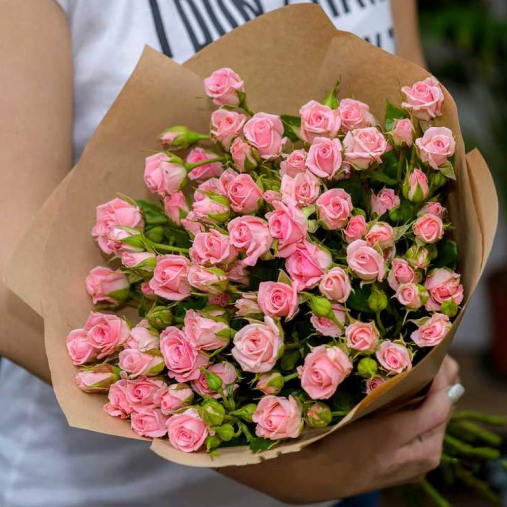 Beautiful Pink Spray Roses Bouquet  - Due to current supply shortages, some substitutions of flowers and containers (hat box/vase) may be required. We will ensure that the overall look and feel of the gift you selected is preserved. All upgrade arrangements come without a vase - if you wish to purchase one please call us at (347) 492-5777. Thank you for your understanding and support.