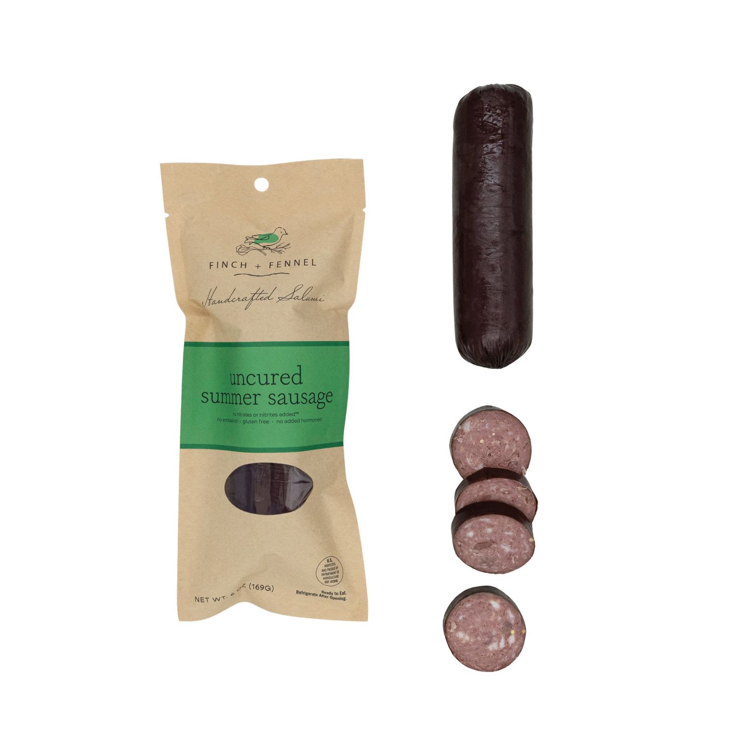 6 oz. Uncured Summer Sausage - Gluten Free