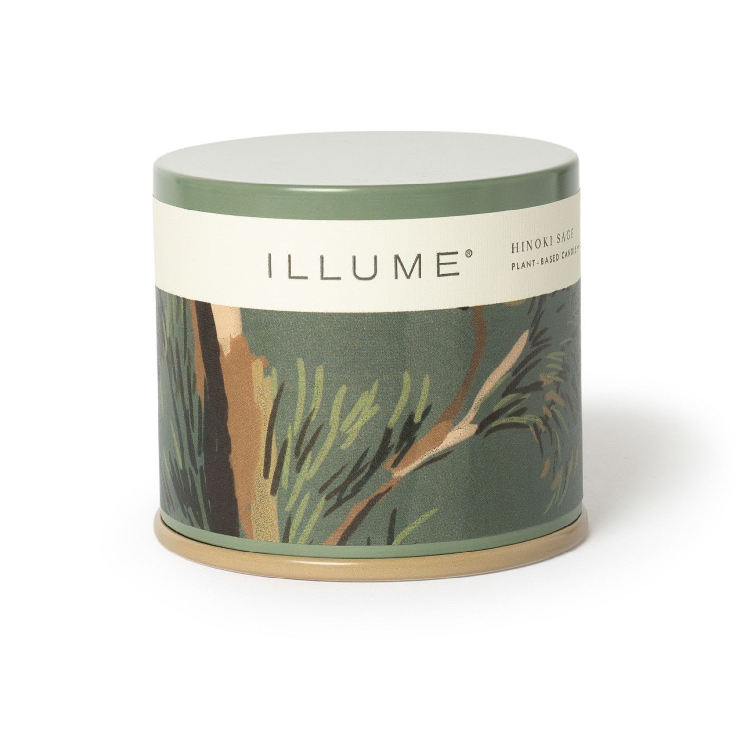 Hinoki Sage Vanity Tin Candle - Burn time up to 50 hours.
