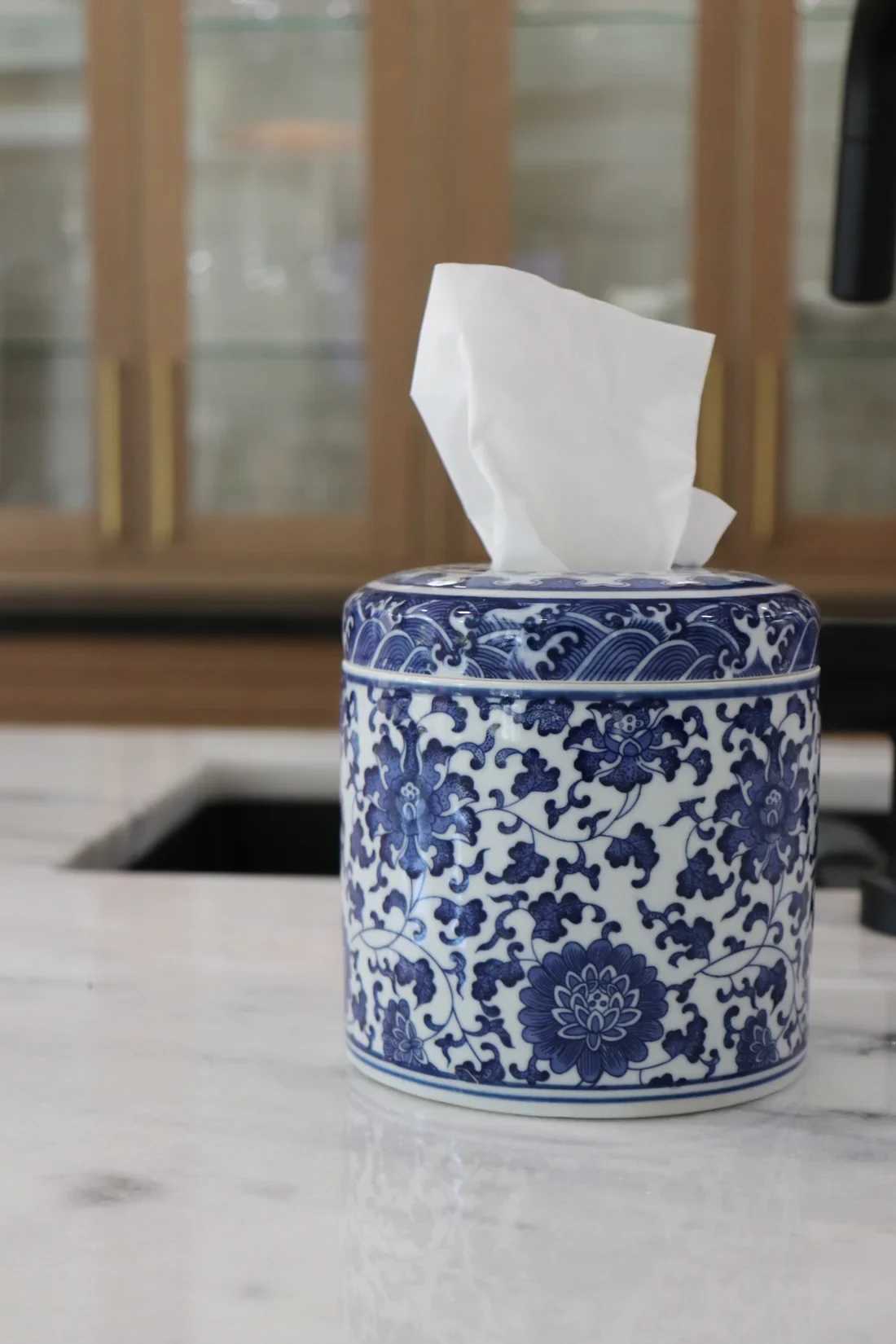 House of Happy The Marlo Tissue Vessel - Meet Marlo. A timeless tissue vessel to display with all your favorite accessories. 