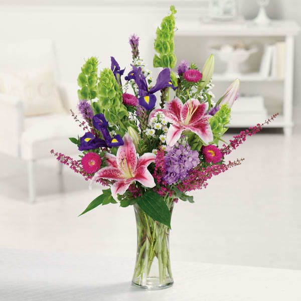 Stargazer Garden - Our freshest collection of 'Stargazer' lilies, bells of Ireland, irises and more. Simply heavenly!