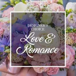 Designer's Choice for Love and Romance - Let us create a beautiful flower arrangement for your loved one. Each arrangement will vary in flowers and colors, but each will be crafted perfectly for any romantic occasion. The photograph is just a sample arrangement, as each bouquet will be completely unique!