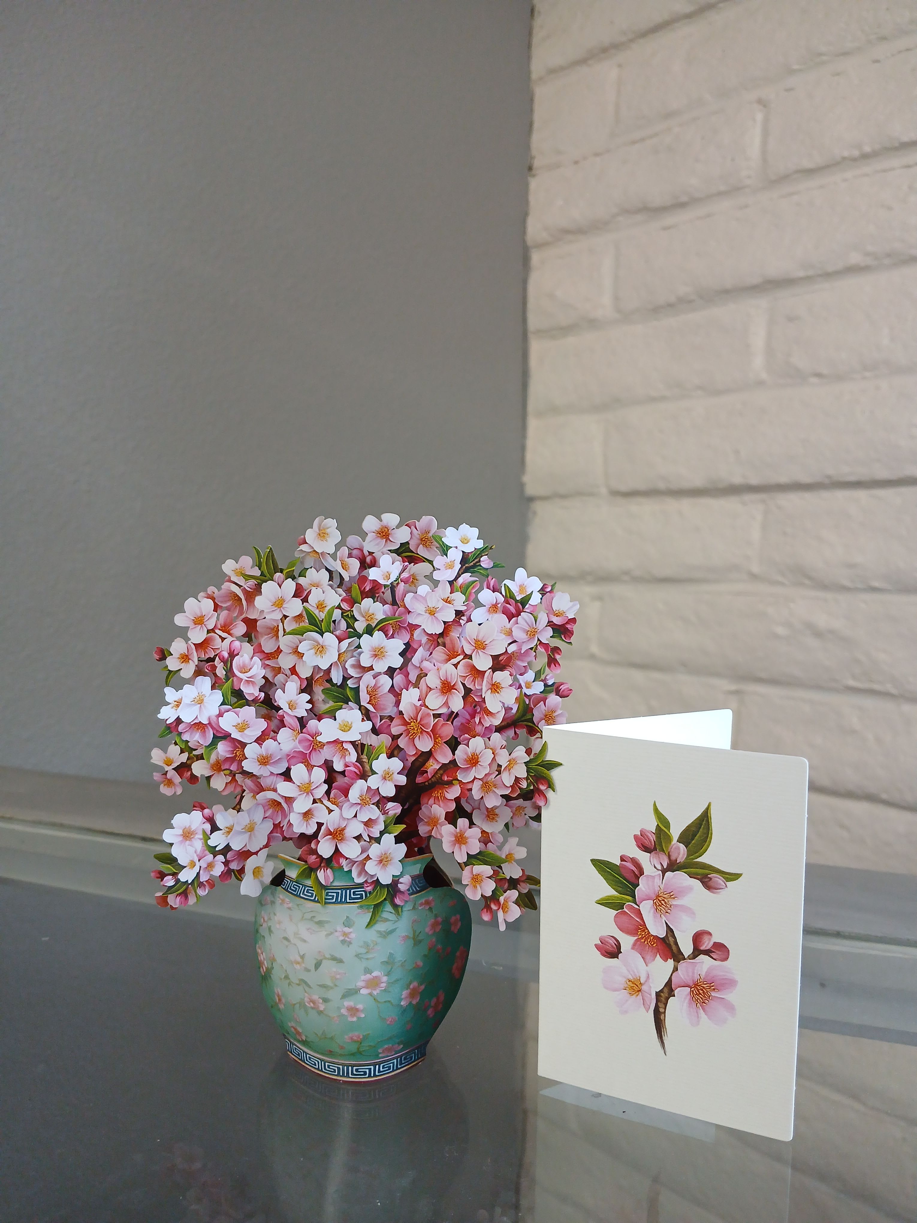 Mini cherry blossom  - This Pop up bouquet Come with a matching card and Envelope