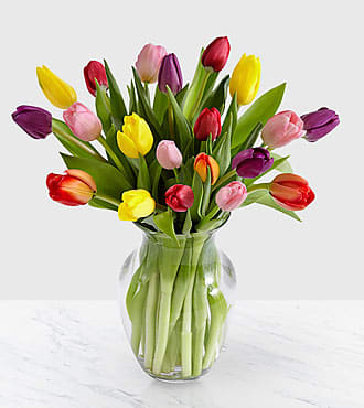 RUSH OF COLOR TULIPS - Picked fresh to bring brilliant color to your special recipient's everyday, the Rush of Color Assorted Tulip Bouquet is a warm and sunny way to show them how much you care. Hand gathered, boasting an array of bright colors. This stunning flower arrangement has been picked fresh for you to help you celebrate a birthday, anniversary, or express your thank you or get well wishes.