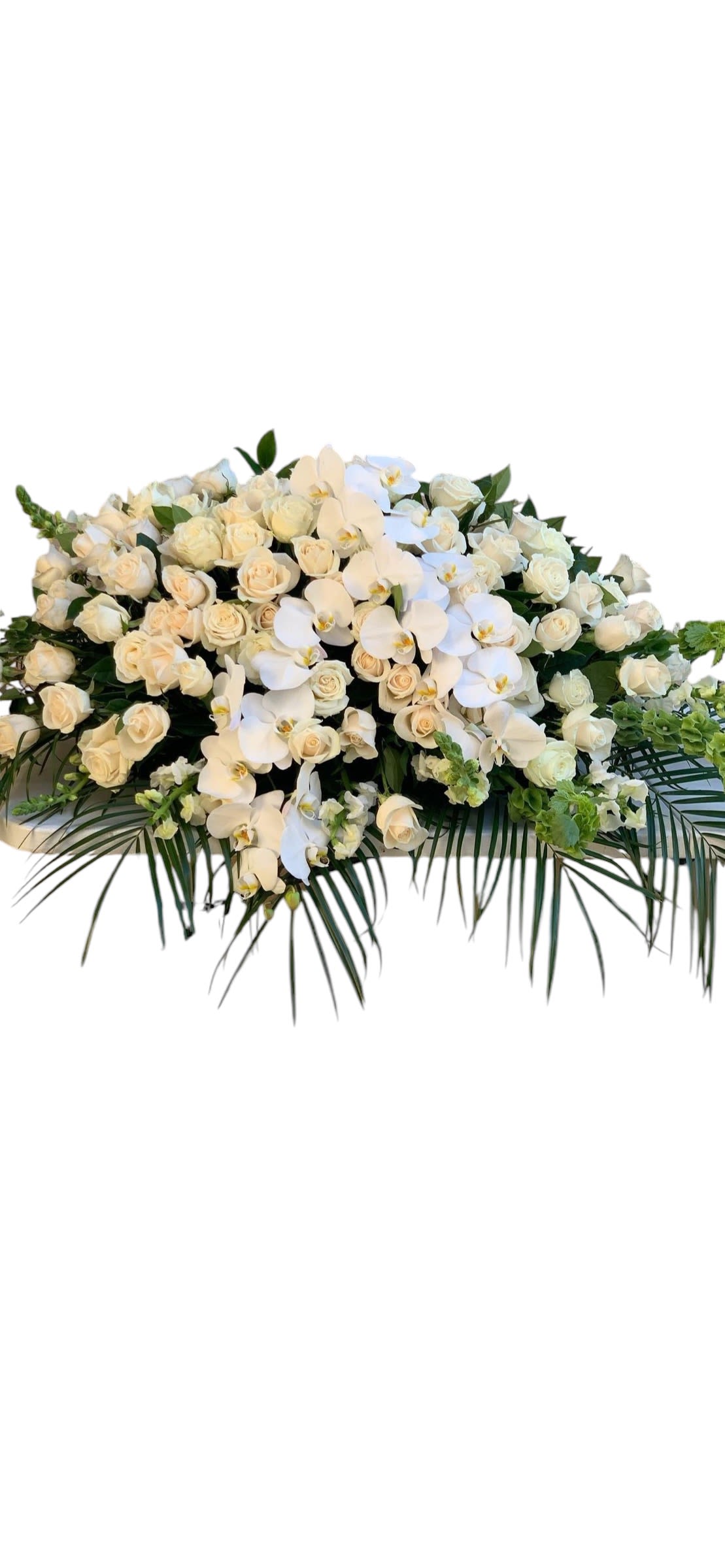 All White Full Casket - All White Full (Closed) Casket 