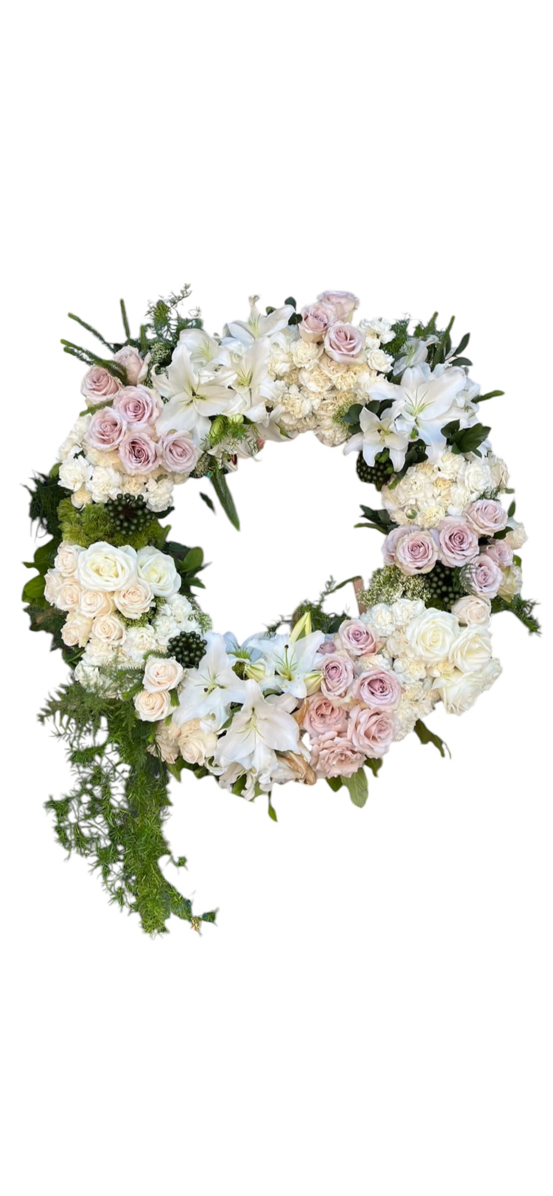 Elegant Garden Sympathy Wreath - 27 inch wreath