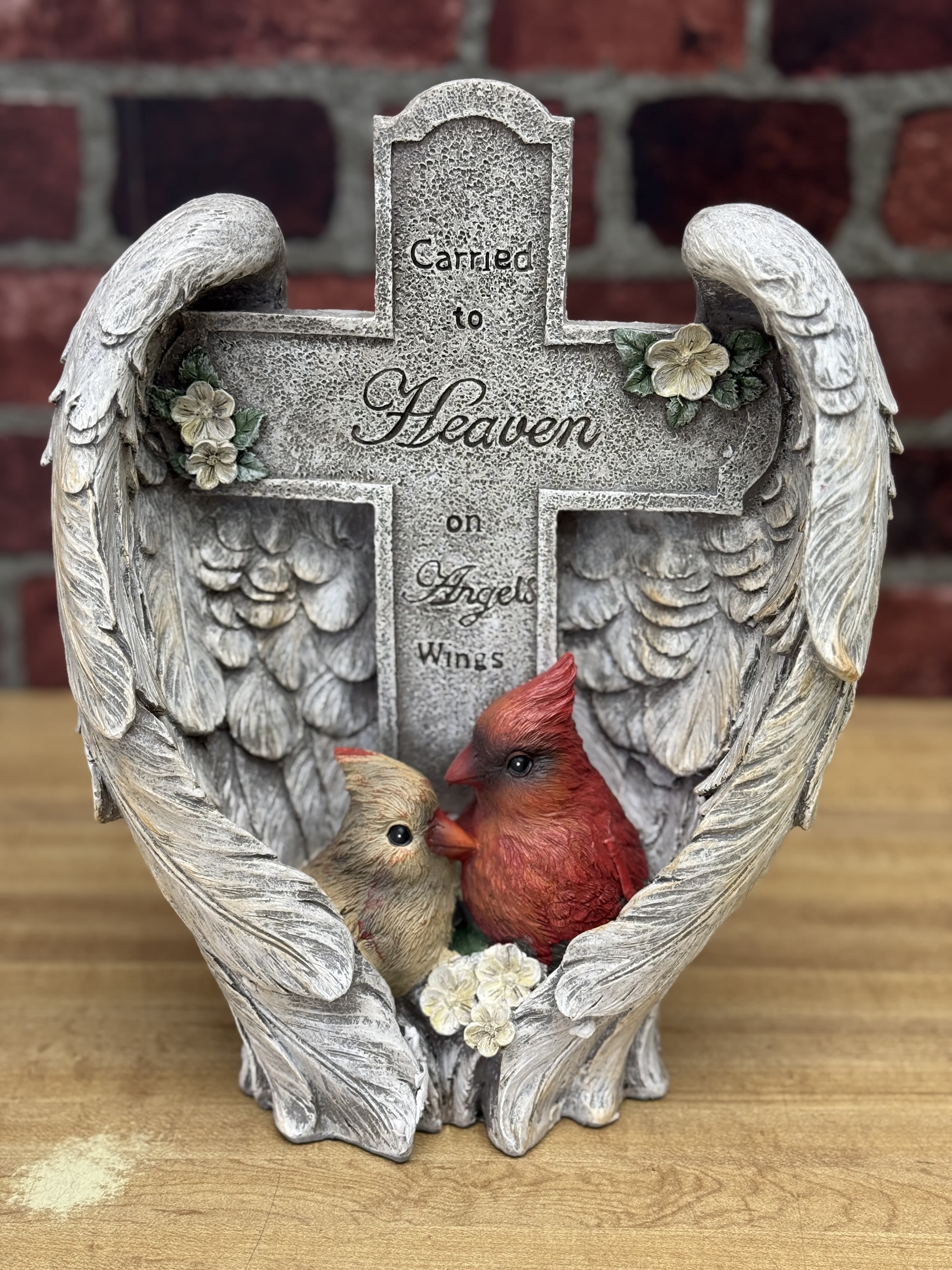 Cardinal Wings - 11" tall resin 
