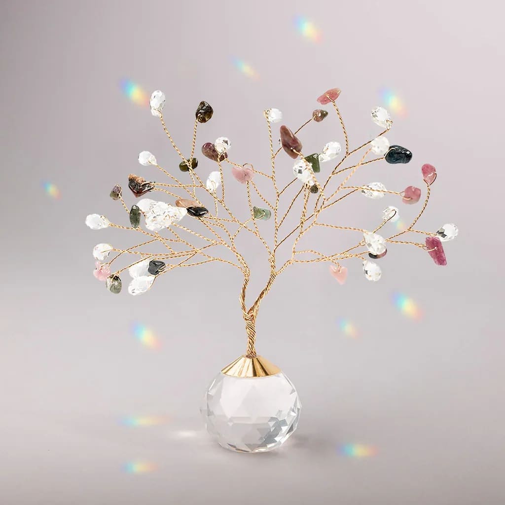 Tree of Life - Tourmaline / Gold Suncatcher - Tourmaline | Stone of Healing