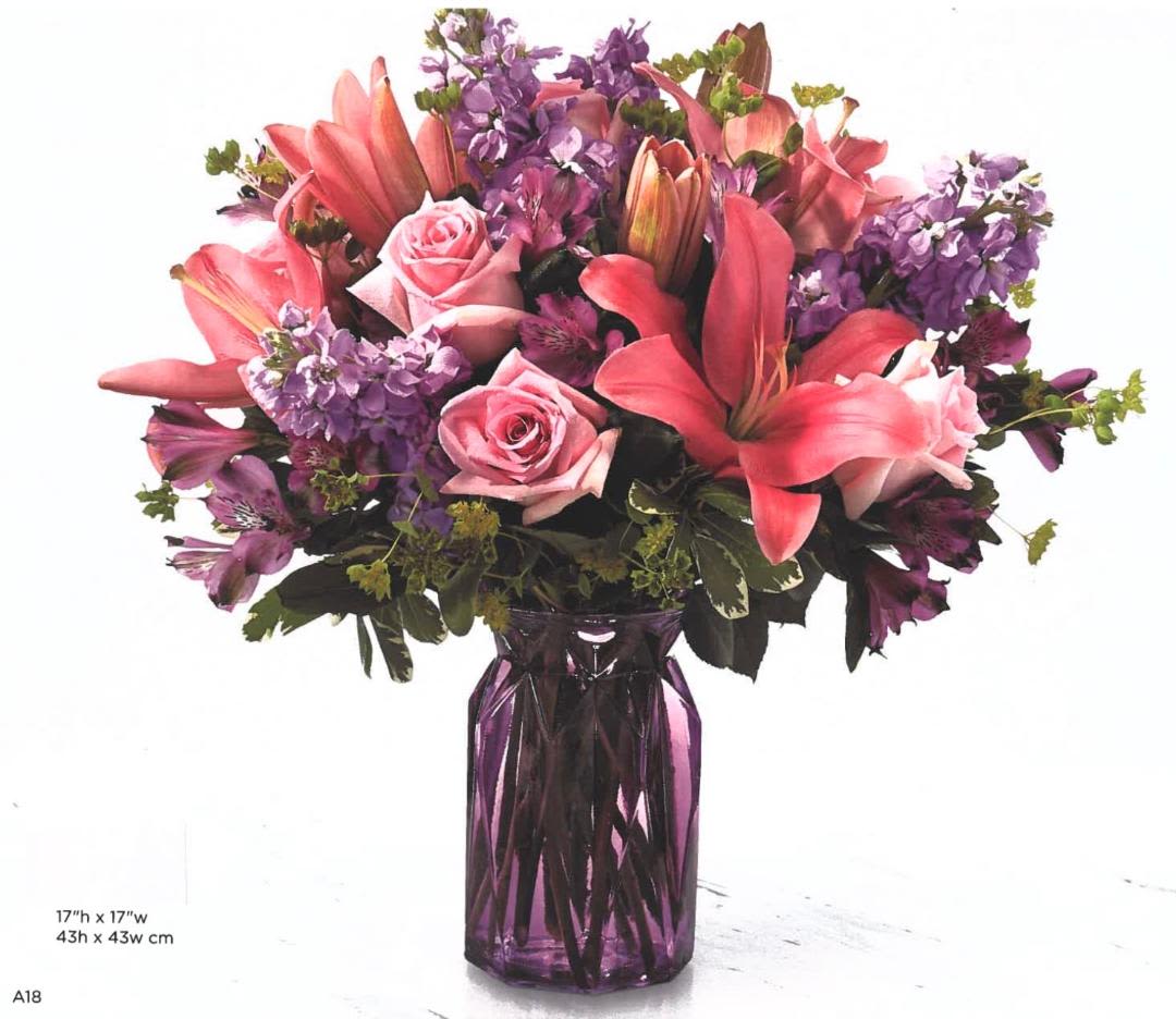 pink extravaganza - vase flowers