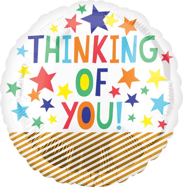 Mylar Thinking Of You Balloon - Mylar Foil "Thinking of You" Balloon