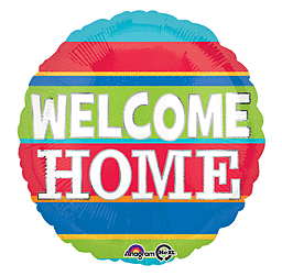 Mylar Welcome Home Balloon - Mylar Foil "Welcome Home" Balloon