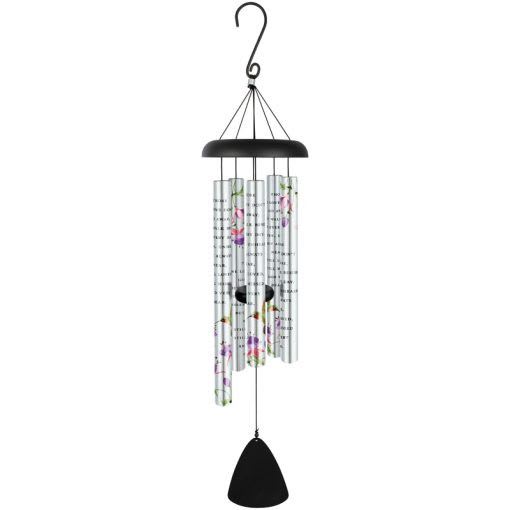 Beautiful Memories Chime 38" - This beautiful chime offers a unique expression of sympathy. "Those we love don’t go away, they walk beside us every day. Unseen, unheard but always near, still loved, still missed and very dear."  L: 38" W: 7 5/8" 1.25" Diameter tubes