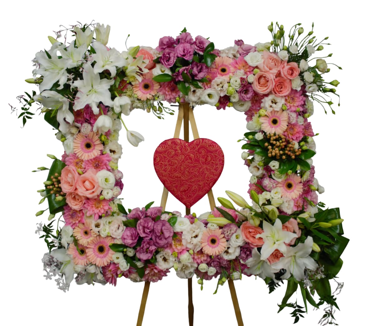 Garden Picture Prame - This is a picture frame. The picture goes in where the heart is. 