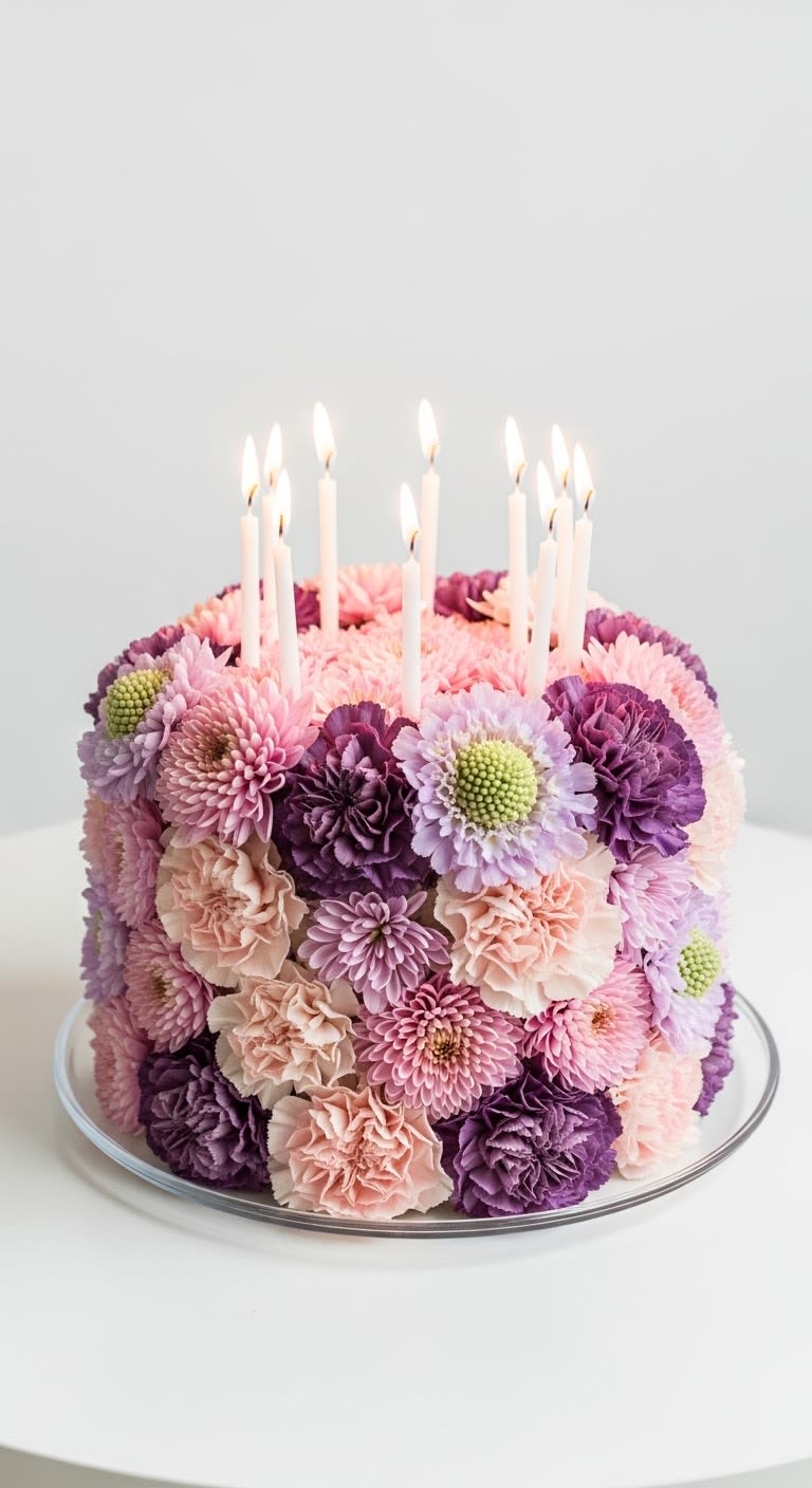 Flower Cake by Indy Joy Blooms - Floral Cakes for birthdays and just because. Add your preferred colors 
