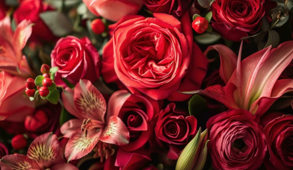 Red Designer's Choice Arrangement  - Can't decide on which bouquet to send? Let the florist design something special. Using the seasons best flowers, this bouquet will arrive beautifully arranged. Blooming with drama and a sweet sophistication, all offered through a variety of red hues. This arrangement is the perfect way to celebrate any of life's special occasions!