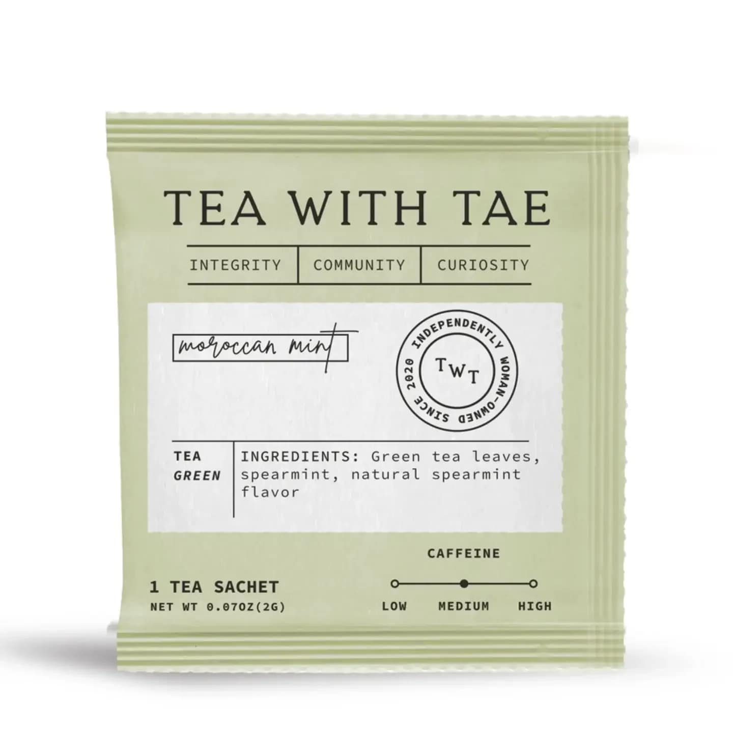 Moroccan Mint Green Tea - Individually Wrapped Tea Bag - Moroccan Mint Green Tea - Individually Wrapped Tea Bag
