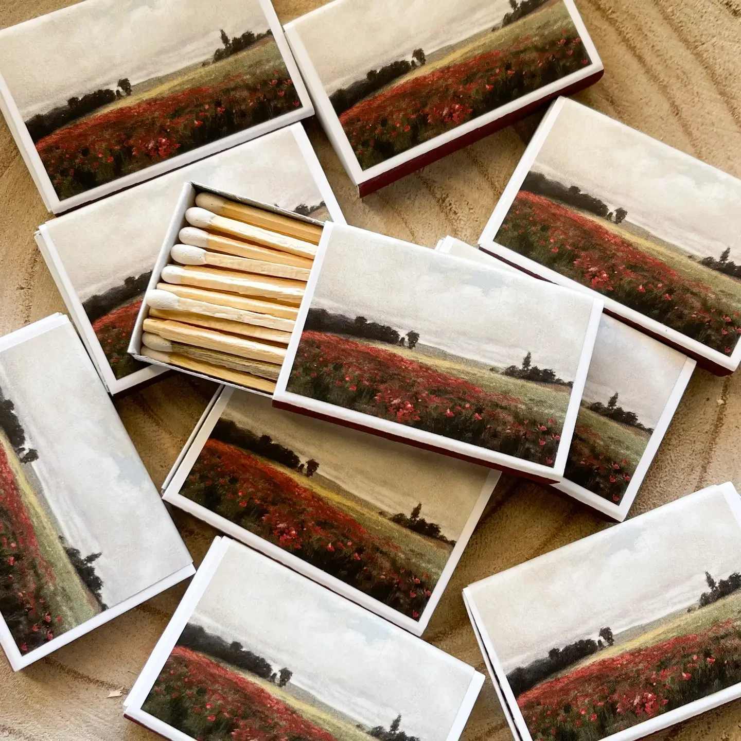 French Countryside Match Box | Vintage Spring Landscape - Matches