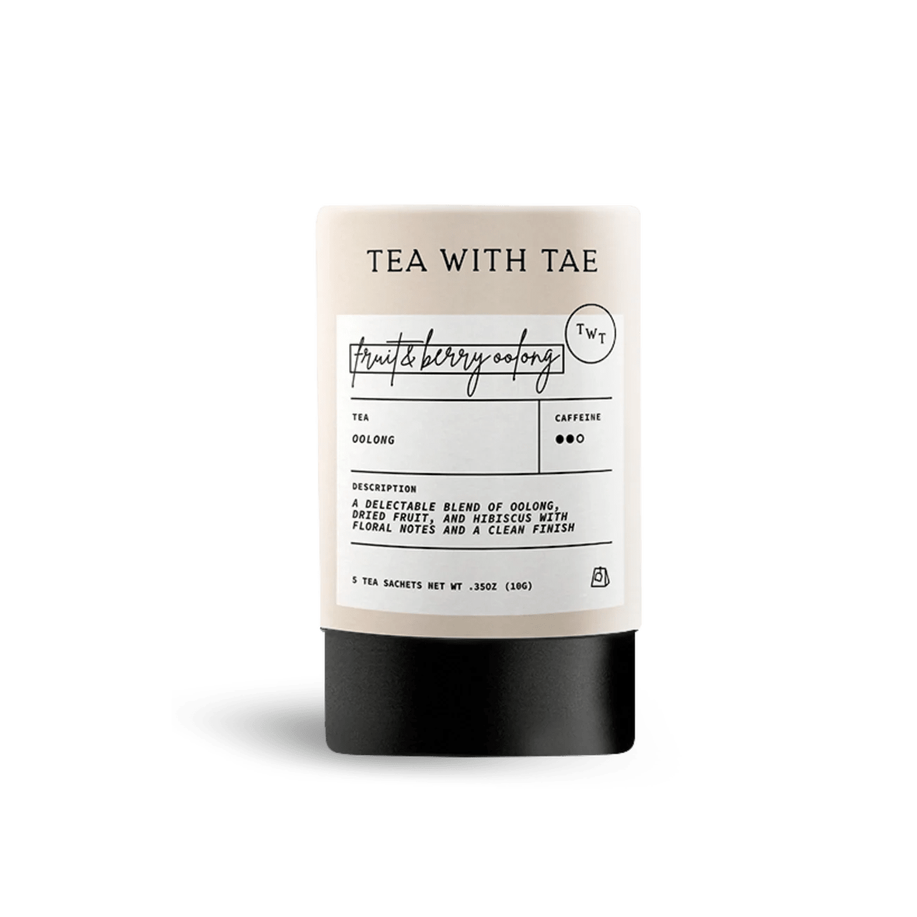 Fruit &amp; Berry Oolong Mini Tea Tube Gift  - The perfect small gift for any occasion under $10. Each mini tea tube is 2” wide and 3.5” tall and is made from 100% recyclable rigid paper tube material. Inside are 5 pyramid tea bags that are made from premium, plastic-free, biodegradable material. Each tea bag holds approximately 2-2.5 grams of whole-leaf tea and herbs. Most customers get at least 2-3 steepings out of each bag. 
