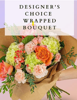 Designer Choice Only- Wrapped Bouquets  GRAB N GO!  - We will be offering ready to go wrapped bouquets.  Designer Choice Only this Valentine's Day.  We offer 2 price options.  $25 and $35