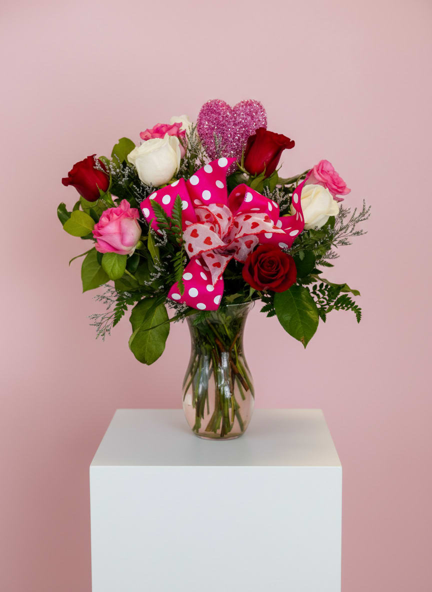 Colors of Love - 1 dozen mixed colored roses. colors may vary