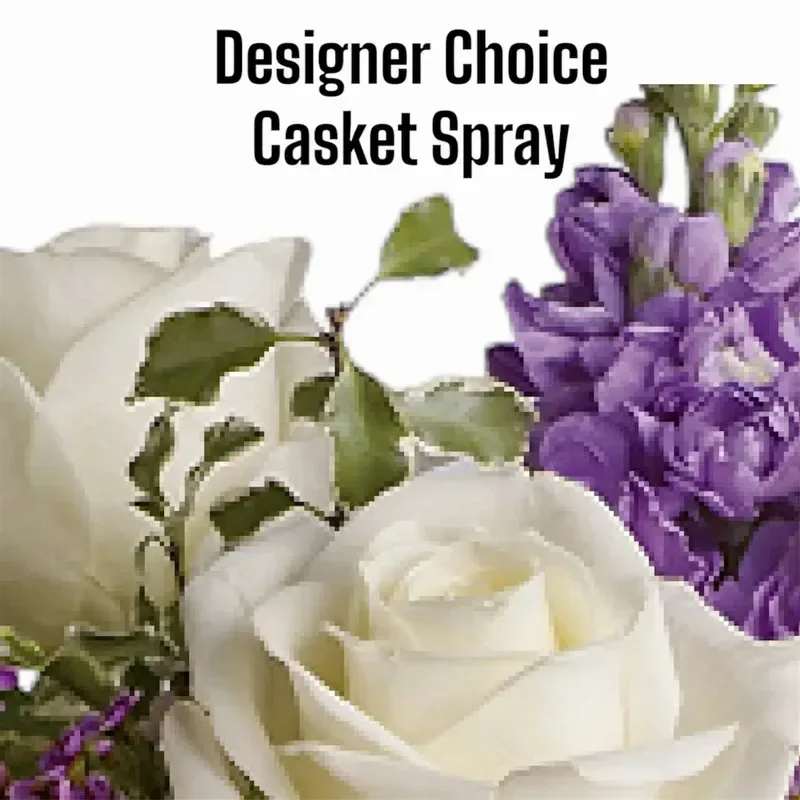 Designers choice cast Spray X five - Our professional designers will create a beautiful array of whites and lavender flowers that are in season.  