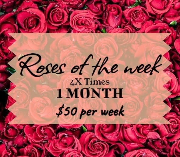 Pink roses with a text banner over them