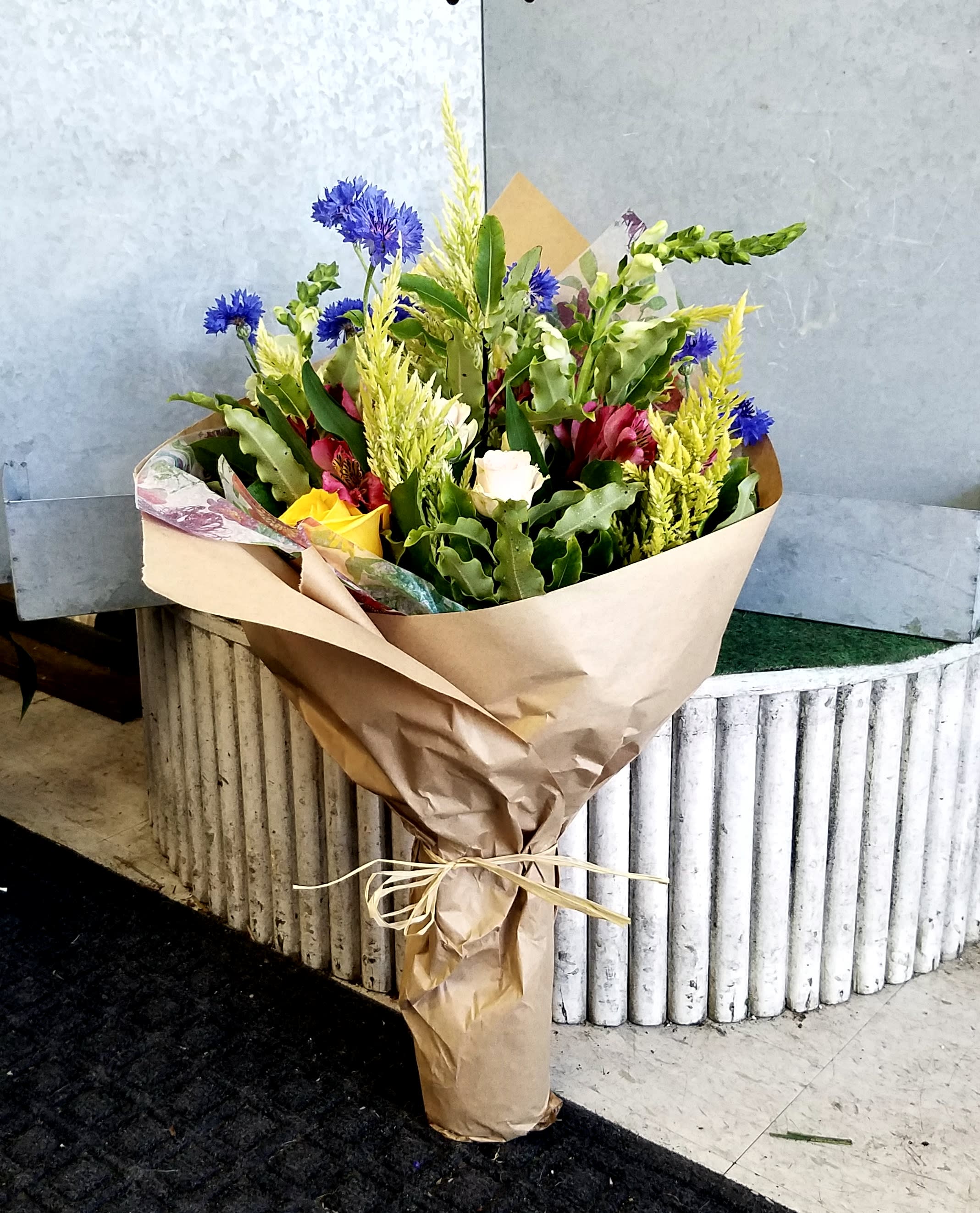Bouquet of the Day - If you or your lucky recipient already has their own vase, we can send along a beautiful bouquet ready for them to put in water. Each of our bouquets is thoughtfully arranged to order, so if you'd like us to include any particular flowers or colors, be sure to leave a note under "special instructions" when you check out. Otherwise, we'll pick a variety of fresh flowers and arrange them with greenery, pack it with a biodegradable stem wrap, and deliver it to your someone special.