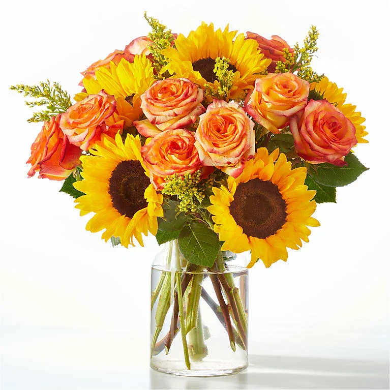 Amber Sunlight Bouquet - Warm and comforting like the afternoon sun in early fall, the Amber Sunlight Bouquet will add a sunny splash to their day.