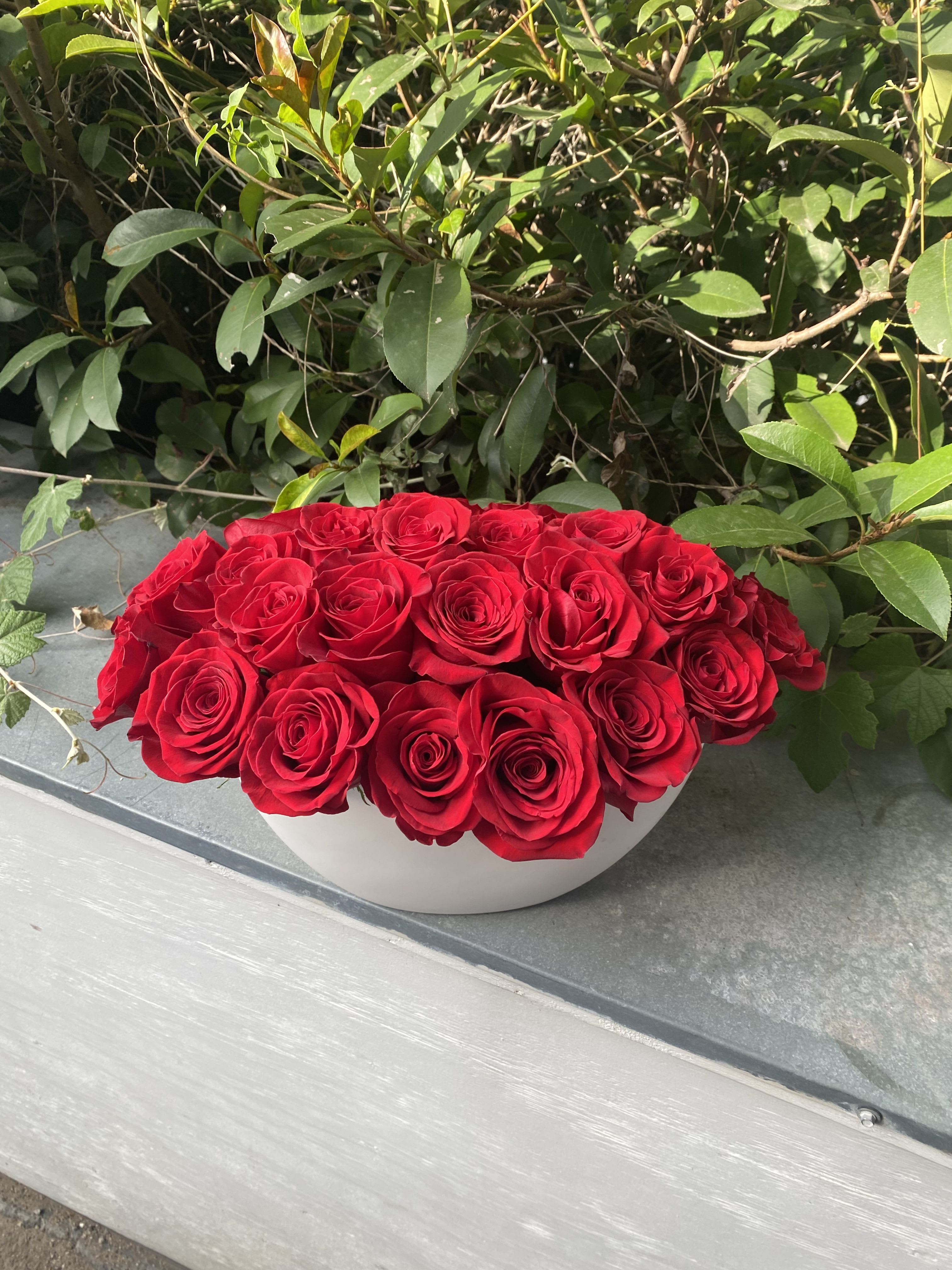 Gotta Love! By Maria !  - Beautiful Roses 24ct , sitting on a beautiful vase 