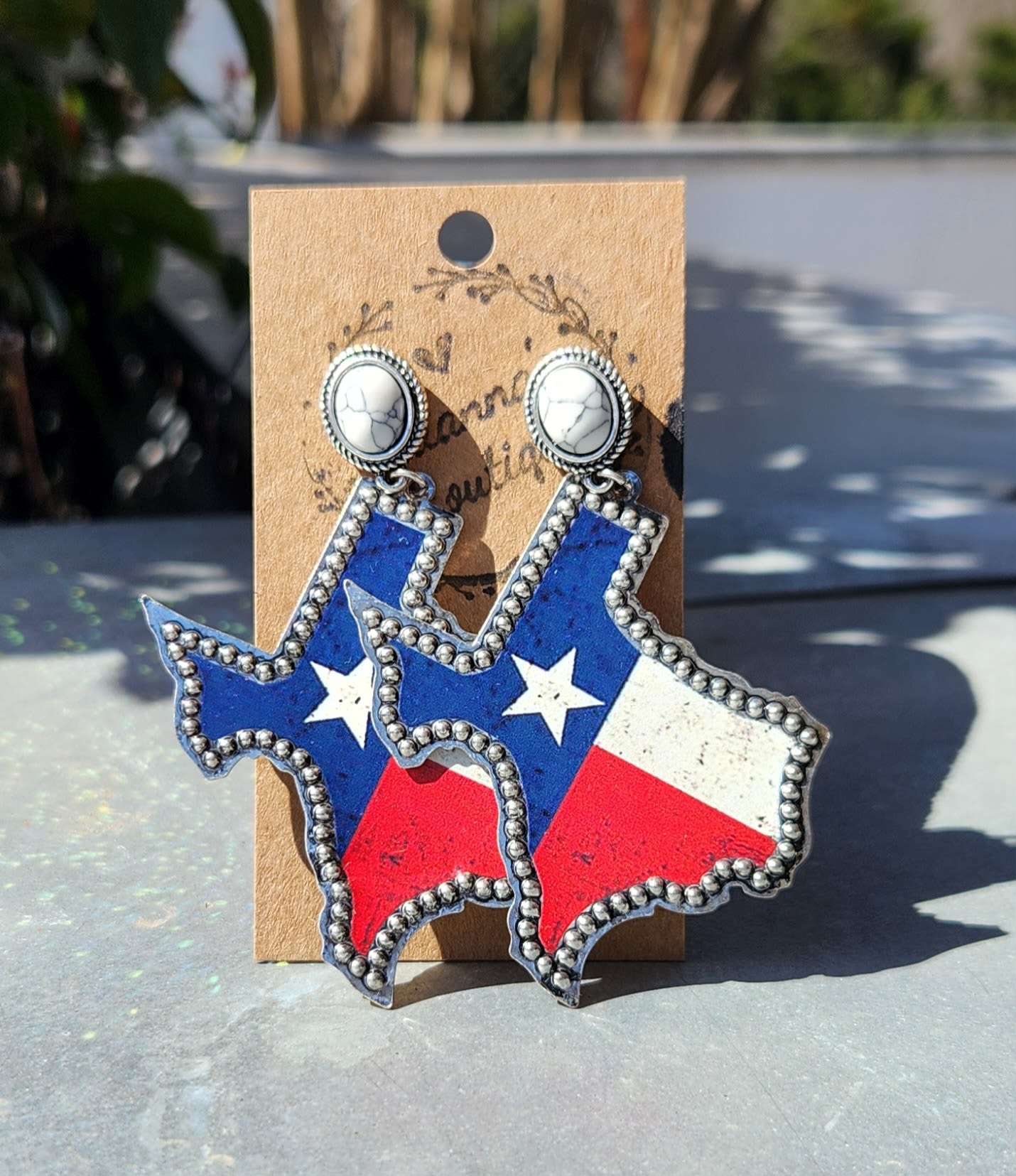 Texas Flag Earrings - Texas Flag Earrings made of lightweight metal