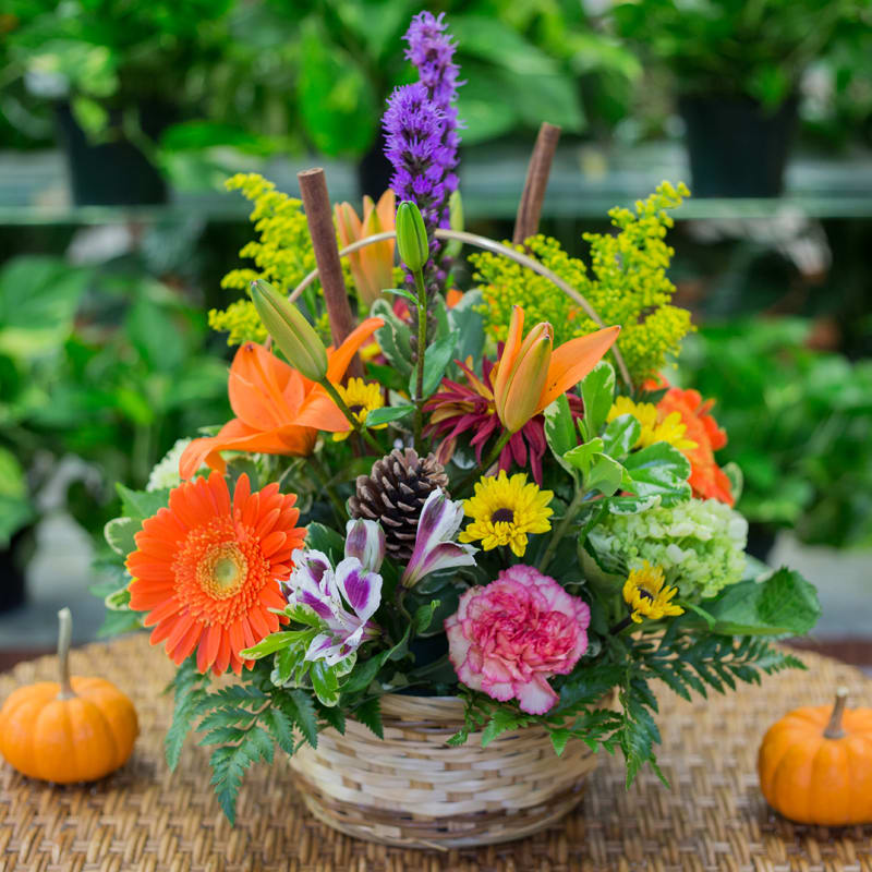 Basket of love - Beautiful basket arrangement full of colors
