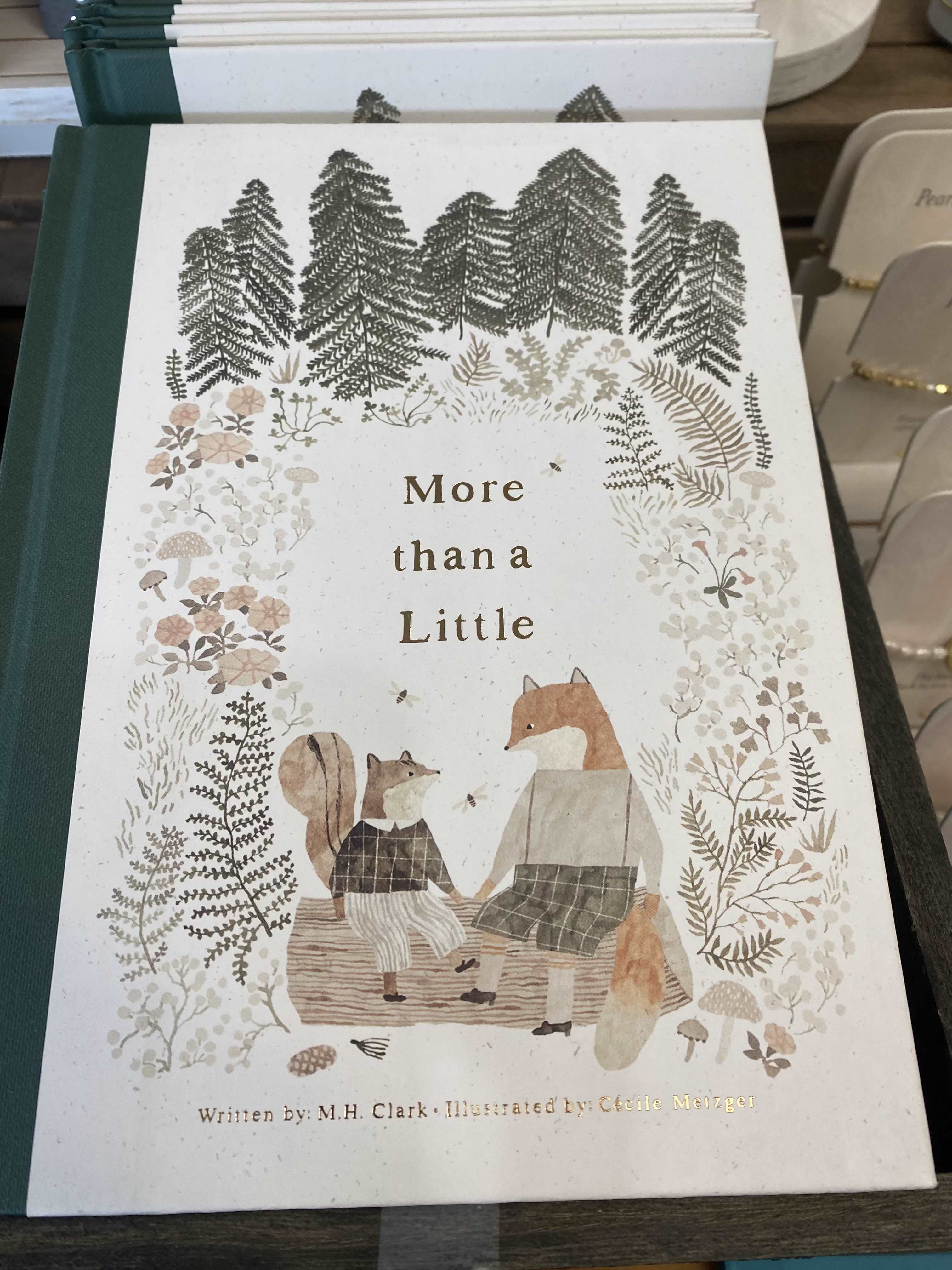 Illustrated book cover with foxes and forest plants
