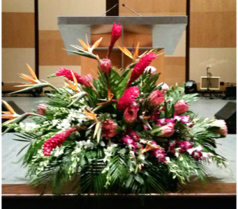 PODIUM ARRANGEMENT 89 [TTPOD89] - PODIUM ARRANGEMENT 89 BY TWIN TOWERS FLORIST      As Shown : TTPOD89 