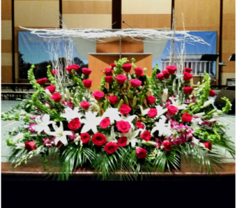  PODIUM ARRANGEMENT 96 [TTPOD96] - PODIUM ARRANGEMENT 96 BY TWIN TOWERS FLORIST      As Shown : TTPOD96 