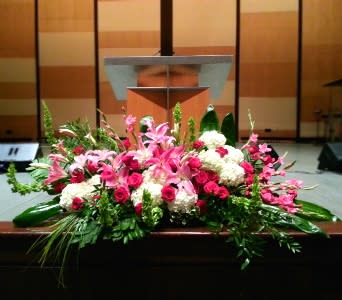 PODIUM ARRANGEMENT 30 [TTPOD30] - PODIUM ARRANGEMENT BY TWIN TOWERS FLORIST      As Shown : TTPOD30  