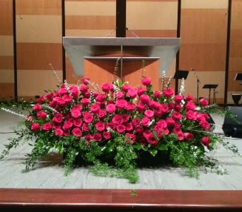 PODIUM ARRANGEMENT 53 [TTPOD53] - PODIUM ARRANGEMENT BY TWIN TOWERS FLORIST      As Shown : TTPOD53  
