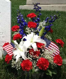 PATRIOTIC BASKET ARRANGMENT [TT-ANC19] -  As Shown : TT-ANC19  