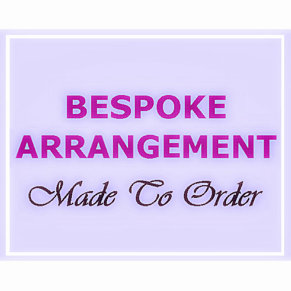 MADE-TO-ORDER BESPOKE ARRANGEMENT - Select a price-point and type a description of your desired arrangement under the "Florist Instructions" section at checkout.  You can specify flower varieties, colors, style, design orientation, in a vase or wrapped bouquet, occasion or sentiment, etc. and a professional designer will create your bespoke arrangement from your description and fill it to value.   CERTAIN LIMITATIONS APPLY, PLEASE CALL WITH ANY QUESTIONS.  This arrangement is MADE-TO-ORDER per your instructions and is different from the DESIGNER'S CHOICE selection in which you leave it up to the florist to create an appropriate custom arrangement for the occasion.