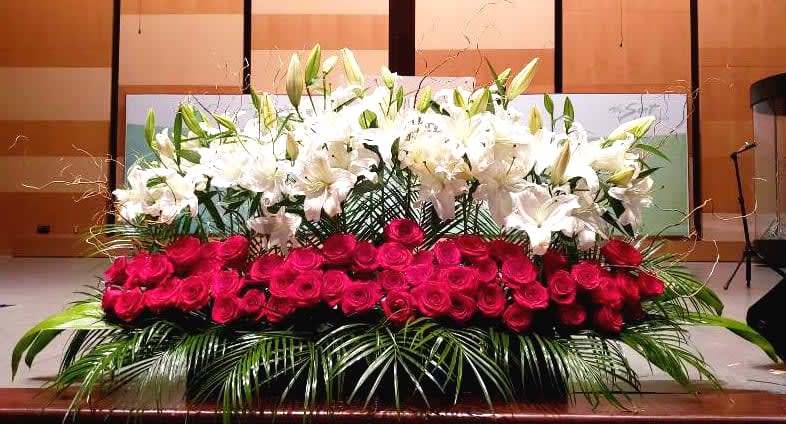 PODIUM ARRANGEMENT 146 BY TWIN TOWERS FLORIST - PODIUM ARRANGEMENT 146 BY TWIN TOWERS FLORIST