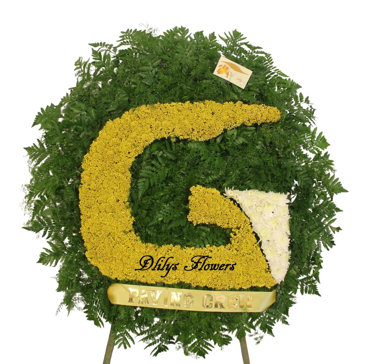 Custom - This is a unique spray in yellows and some greenery that gives a personal meaning. Disclaimer: We ask AT LEAST 10 days in advance. 