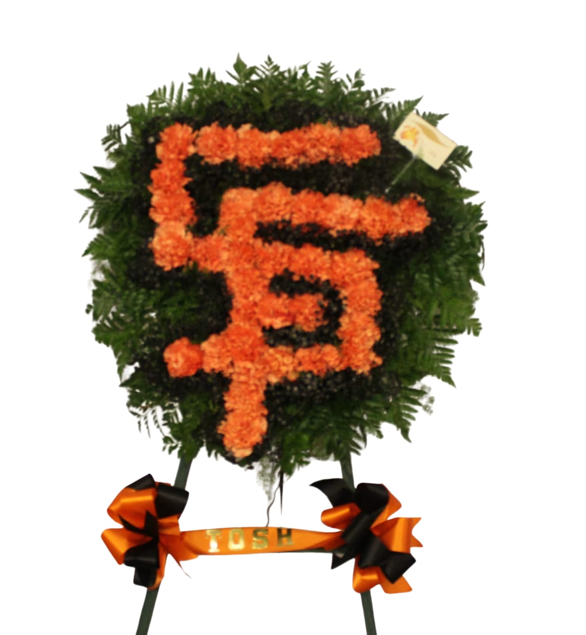 Giants - Orange and Black! San Francisco's Giants themed spray for a personal touch. Disclaimer: We ask AT LEAST 10 days in advance.