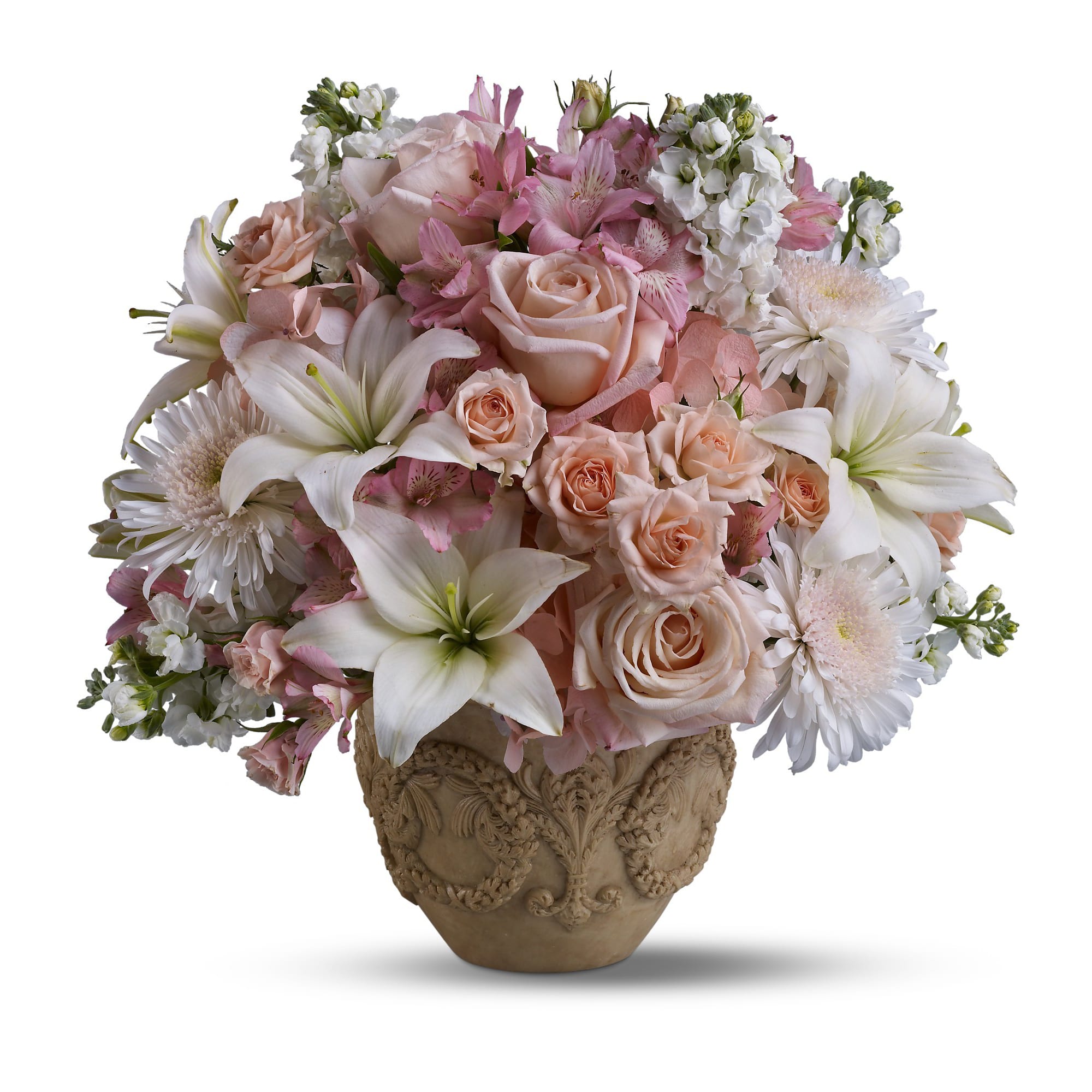 Teleflora's Garden of Memories - A garden of heavenly blooms offers an elegant and timeless tribute, beautifully honoring the spirit of the most precious departed. 