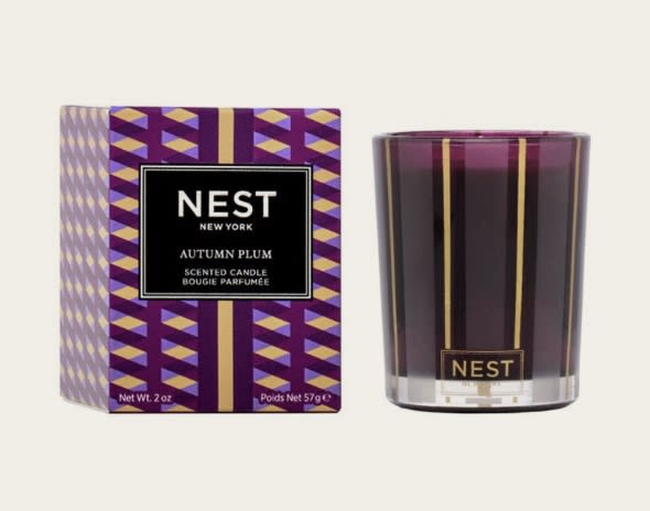 Purple Nest New York scented candle with matching box
