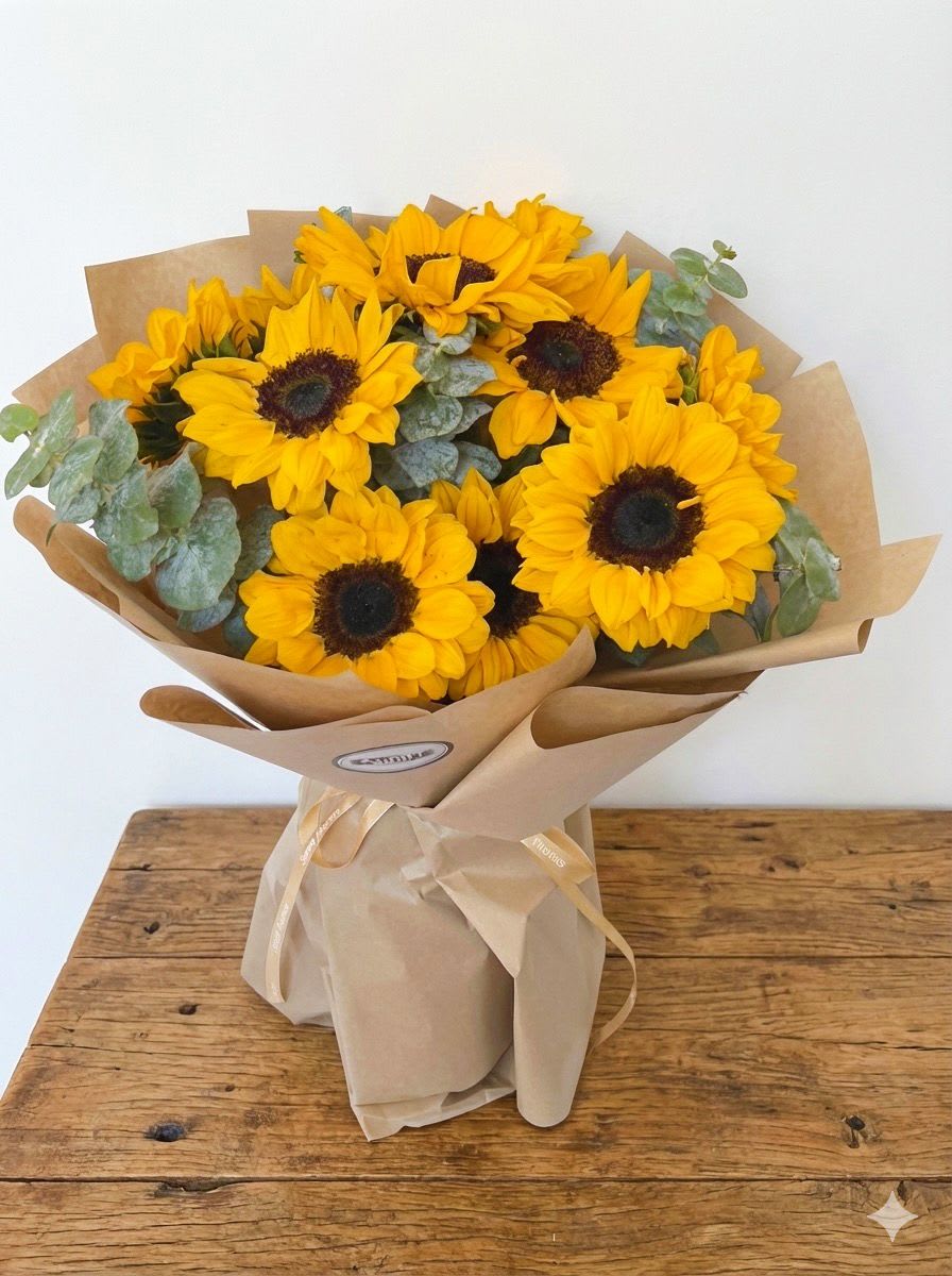 Sunflower Bouquet - It's a great gift to send a special person some sunshine. The arrangement does not include a vase. 