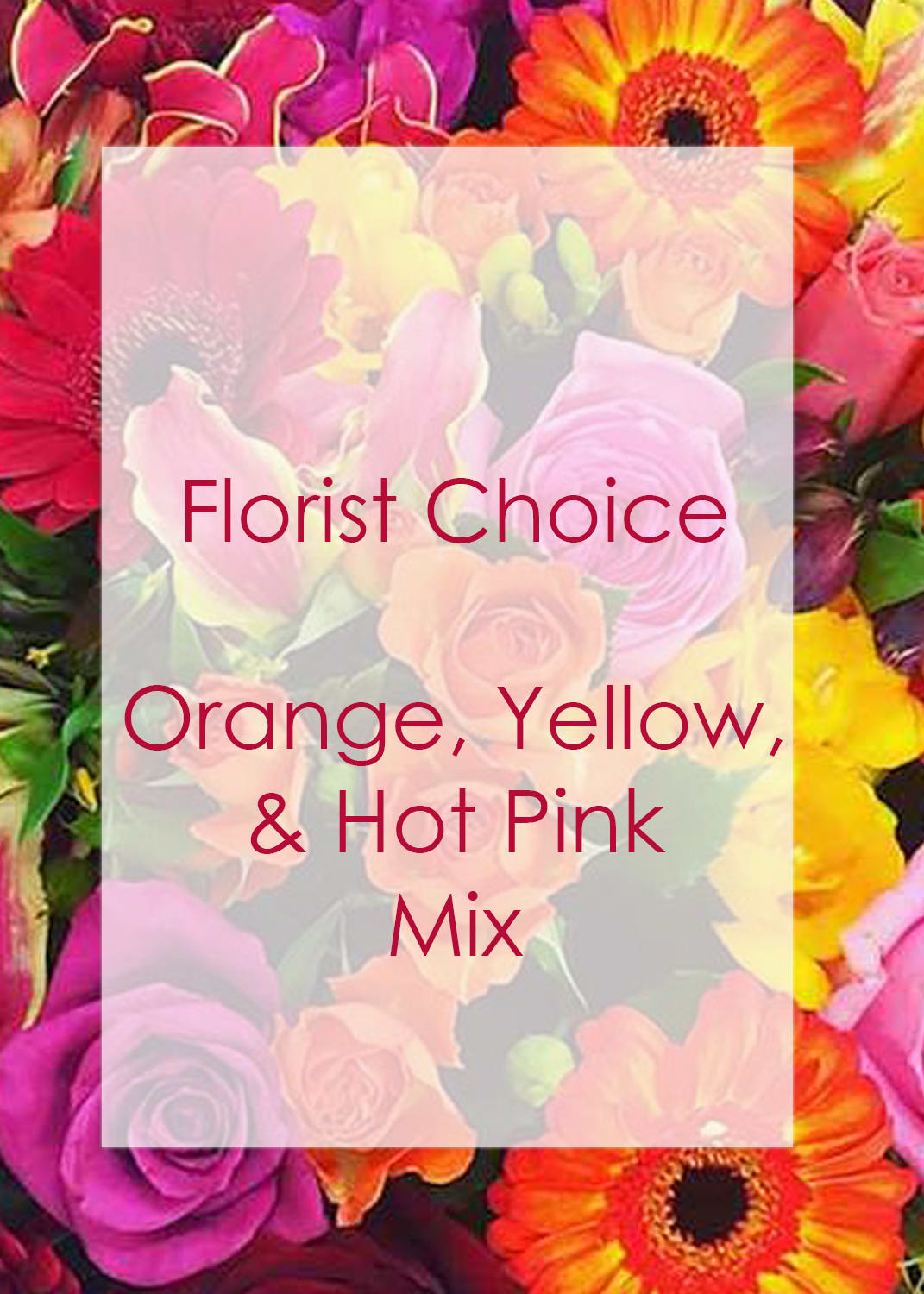 Colorful mixed flower bouquet with roses and gerbera daisies