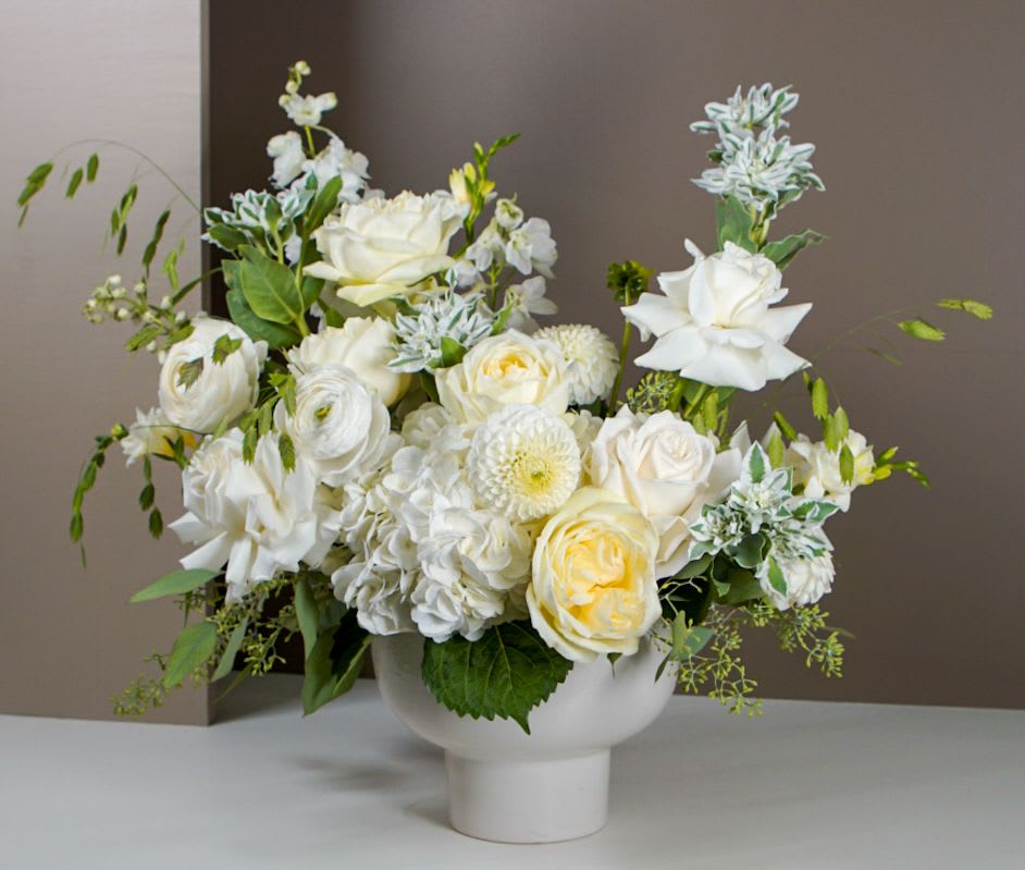 "The Phantom of the Opera" - Dramatic whites with a haunting beauty - an arrangement that lingers like music in the night.