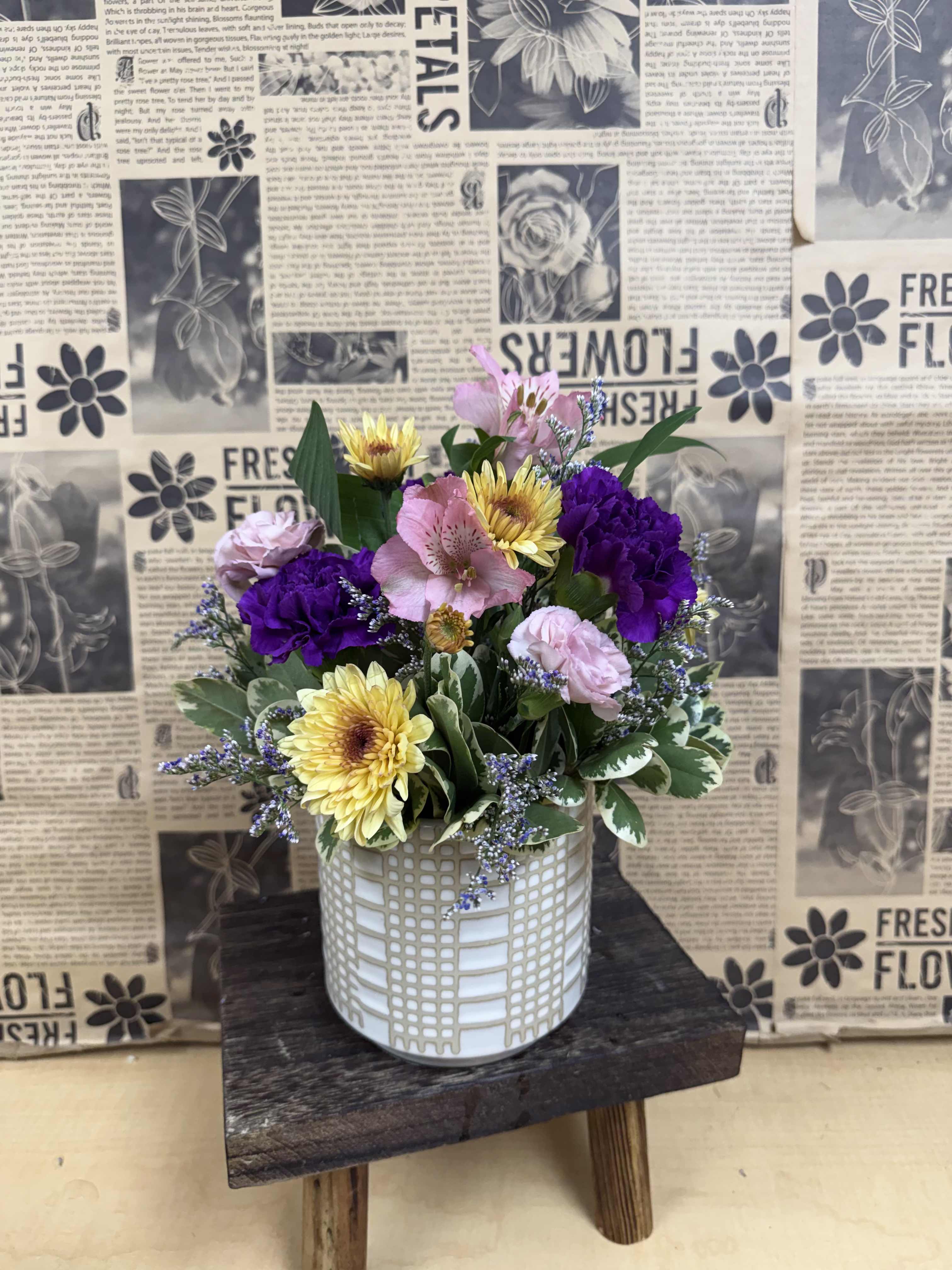 Garden Party - Ceramic Container Arrangement